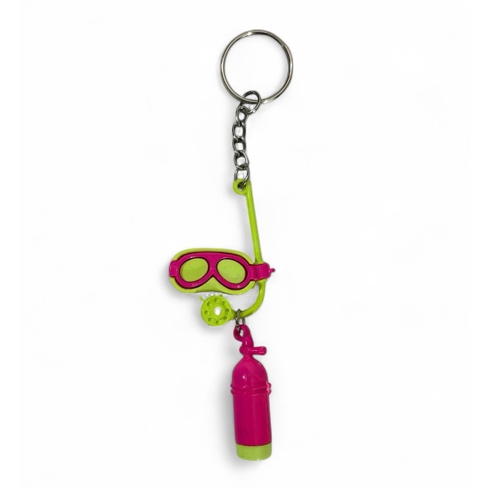 SCUBA Diver neon colors charms keyring key chain keychain